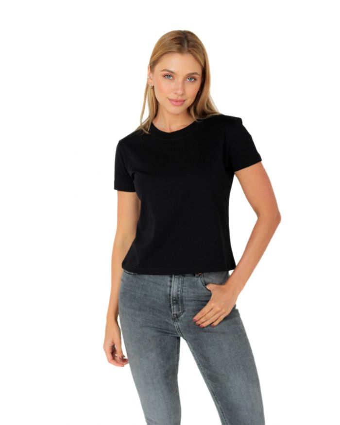 Camiseta Pima iuseu feminina preta-PP