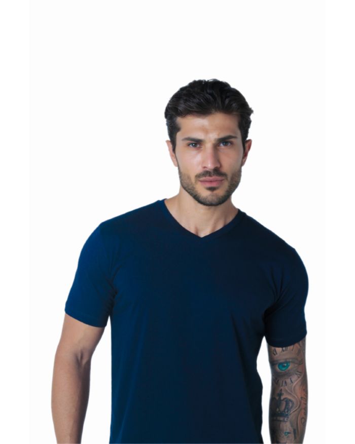 Camiseta Pima V iuseu azul marinho