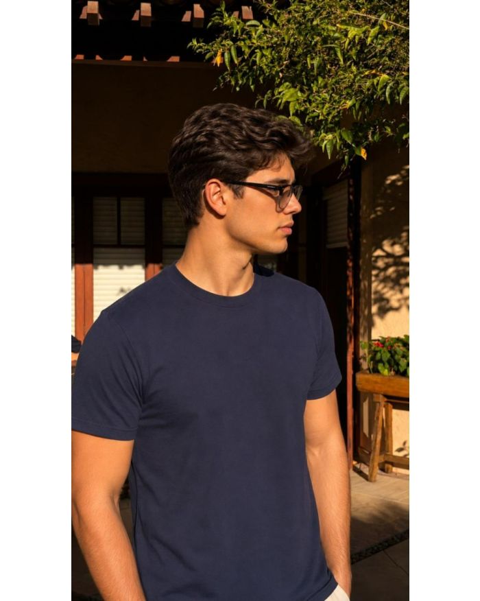 Camiseta touch pima iuseu-Azul marinho-P