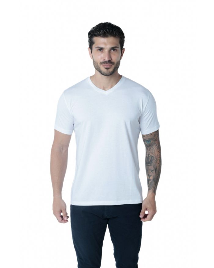 Kit 3 camisetas Pima V iuseu masculina